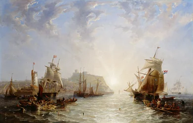 Schiffe vor Scarborough, 1845
